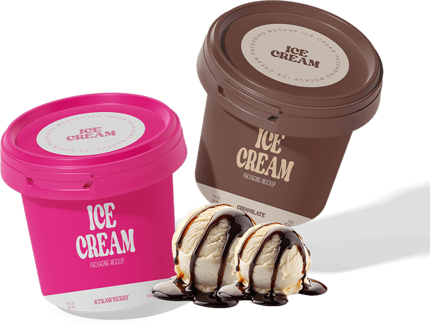 Ice cream containers